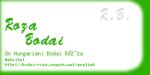 roza bodai business card